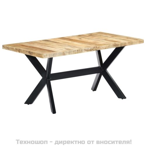 Трапезна маса, 160x80х75 cм, грубо мангово дърво масив