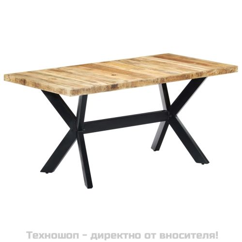 Трапезна маса, 160x80х75 cм, грубо мангово дърво масив