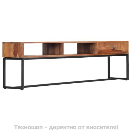 ТВ шкаф, 160x30x45 см, акациево дърво масив