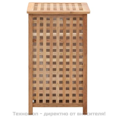 Кош за пране 39x39x65 см масивно орехово дърво
