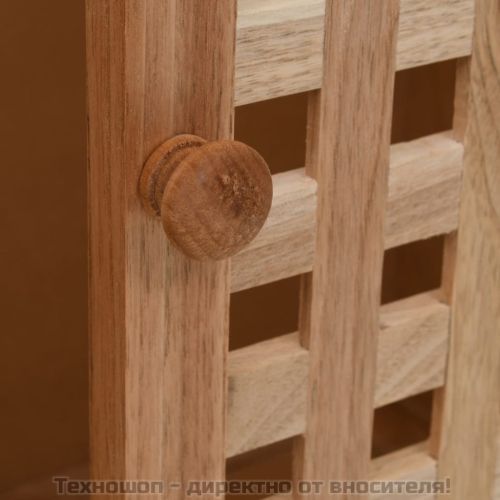 Шкаф за мивка с огледало, масивно орехово дърво