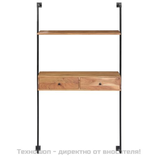 Бюро за стена, 90x40x170 см, акациево дърво масив