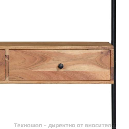 Бюро за стена, 90x40x170 см, акациево дърво масив