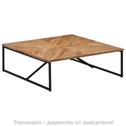 Маса за кафе, 110x110x36 см, акациево дърво масив