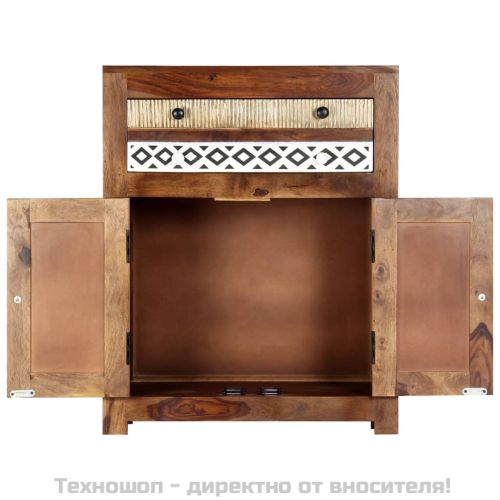 Страничен шкаф, 60x30x75 см, акациево дърво масив