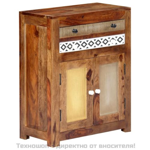 Страничен шкаф, 60x30x75 см, акациево дърво масив