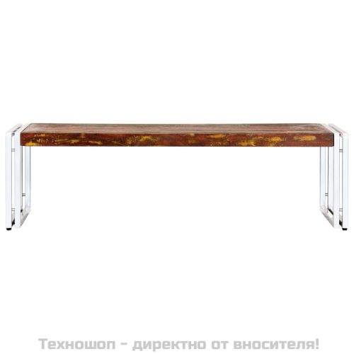 Маса за кафе, 120x60x35 см, масивно регенерирано дърво