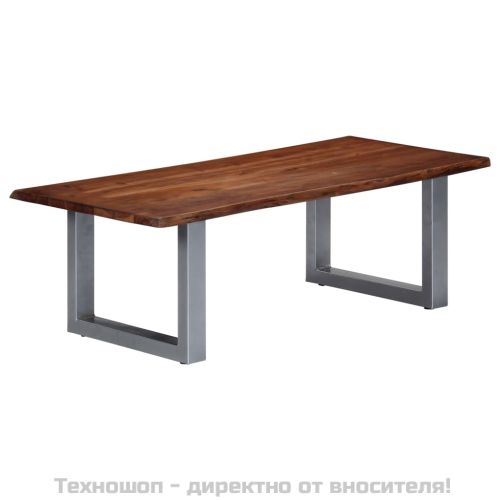 Маса за кафе с "живи" ръбове, 115x60x40 см, акация масив