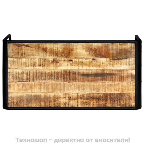 Трапезна маса, 118x60x76 cм, грубо мангово дърво масив
