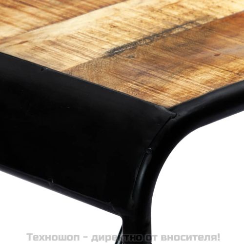 Трапезна маса, 118x60x76 cм, грубо мангово дърво масив