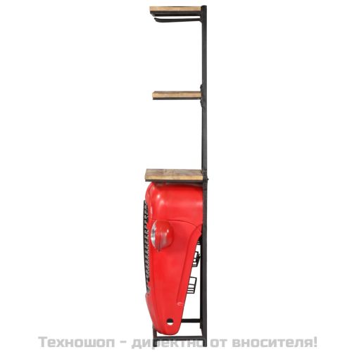 Шкаф за вино "Трактор", 49x31x172 см, мангово дърво масив