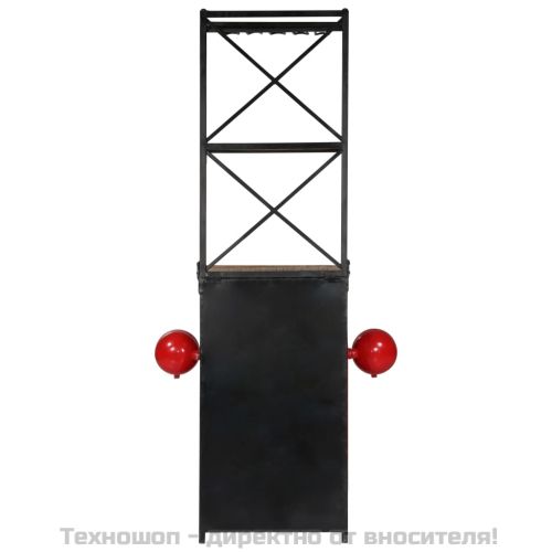 Шкаф за вино "Трактор", 49x31x172 см, мангово дърво масив