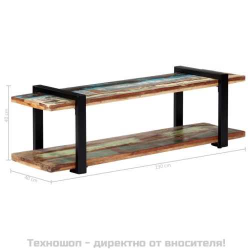 ТВ шкаф, 130x40x40 см, регенерирано дърво масив