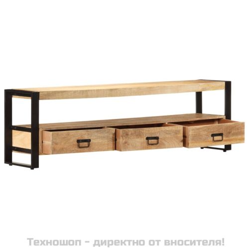 ТВ шкаф, 150x30x45 см, мангово дърво масив