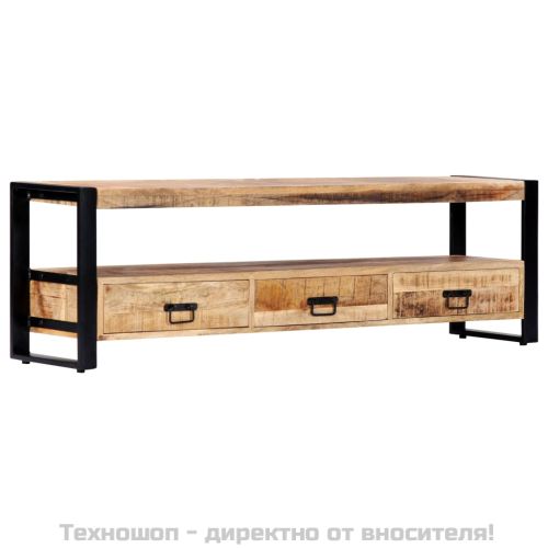 ТВ шкаф, 150x30x45 см, мангово дърво масив