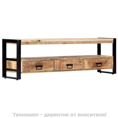 ТВ шкаф, 150x30x45 см, мангово дърво масив