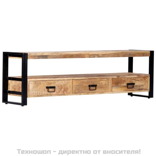 ТВ шкаф, 150x30x45 см, мангово дърво масив