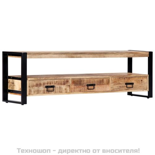 ТВ шкаф, 150x30x45 см, мангово дърво масив