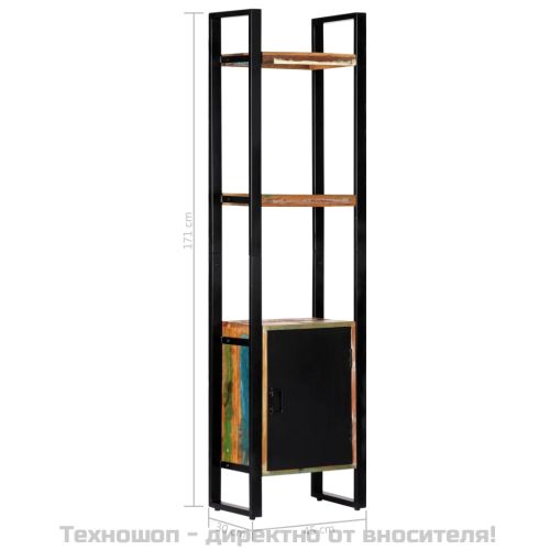 Етажерка за книги, 45x30x171 см, регенерирано дърво масив