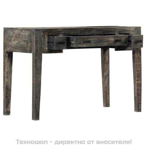 Бюро, черно, 110x50x75 см, мангово дърво масив
