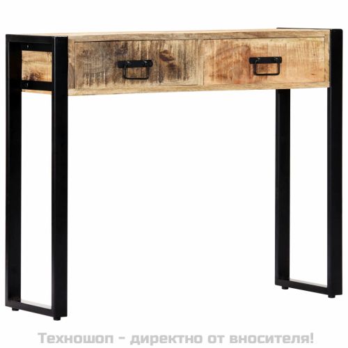 Конзолна маса, 90x30x75 см, мангово дърво масив