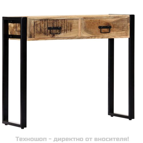 Конзолна маса, 90x30x75 см, мангово дърво масив