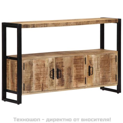 Страничен шкаф, 120x30x75 см, манго масив