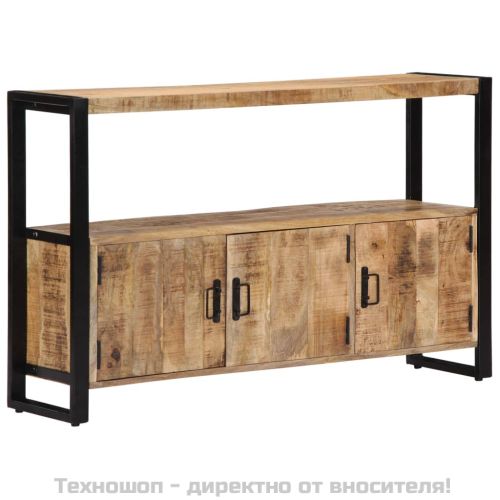 Страничен шкаф, 120x30x75 см, манго масив