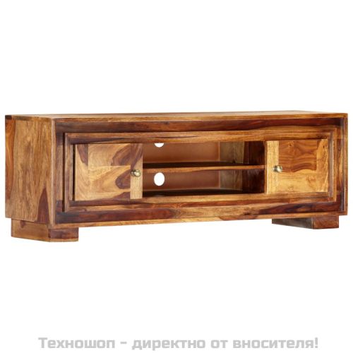 ТВ шкаф, 118x30x40 cм, акациево дърво масив