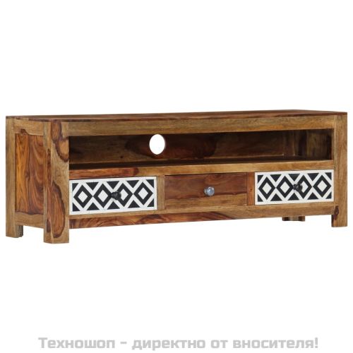 ТВ шкаф, 120x30x40 cм, акациево дърво масив