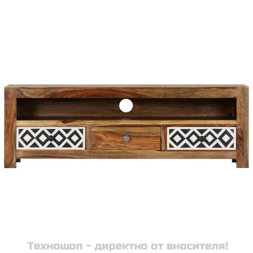 ТВ шкаф, 120x30x40 cм, акациево дърво масив