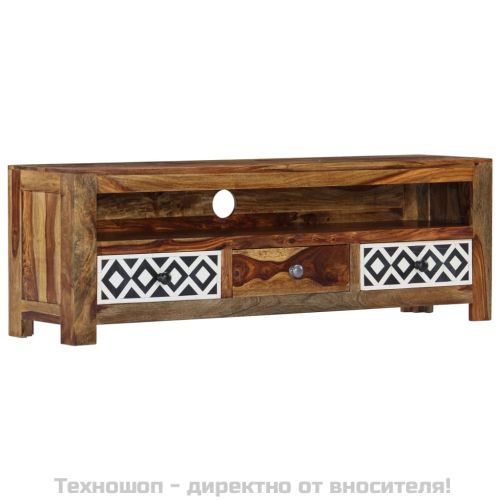 ТВ шкаф, 120x30x40 cм, акациево дърво масив