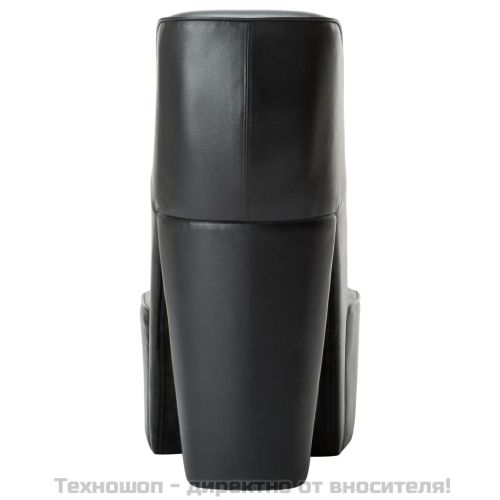 Стол във форма на обувка на висок ток, черен, изкуствена кожа