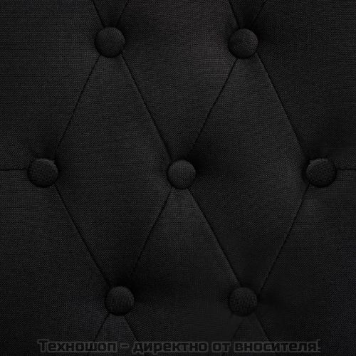 Трапезни столове, 2 бр, черни, текстил