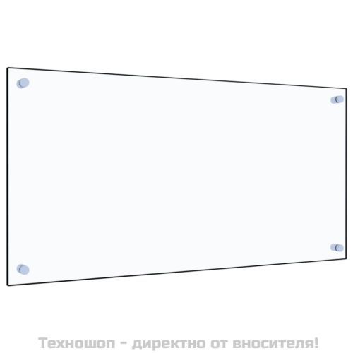 Кухненски гръб, прозрачен, 80x40 см, закалено стъкло