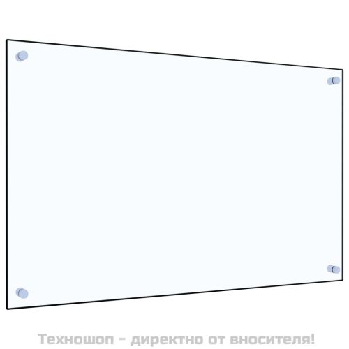 Кухненски гръб, прозрачен, 80x50 см, закалено стъкло