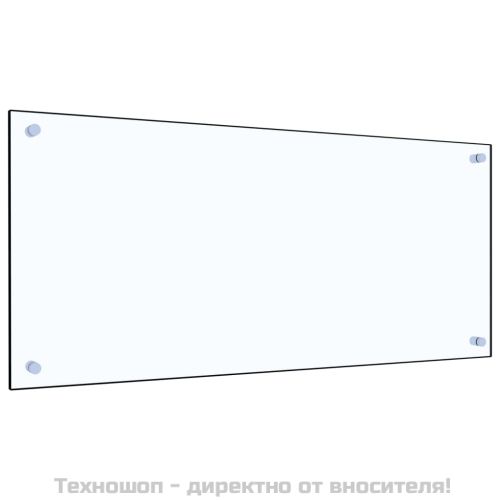 Кухненски гръб, прозрачен, 90x40 см, закалено стъкло