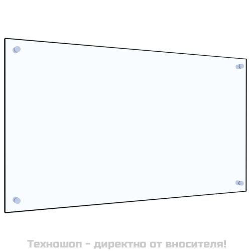 Кухненски гръб, прозрачен, 90x50 см, закалено стъкло