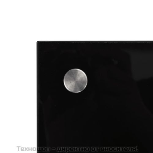 Кухненски гръб, черен, 80x40 см, закалено стъкло