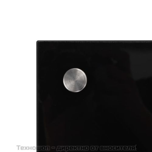 Кухненски гръб, черен, 80x50 см, закалено стъкло