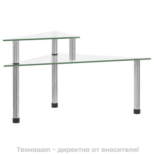 Кухненски рафт, прозрачен, 49,5x35x19 см, закалено стъкло