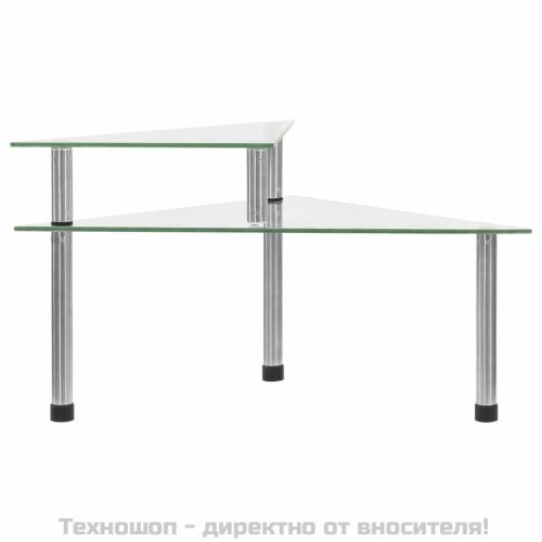 Кухненски рафт, прозрачен, 49,5x35x19 см, закалено стъкло