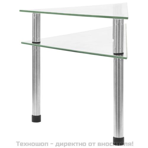 Кухненски рафт, прозрачен, 49,5x35x19 см, закалено стъкло