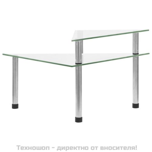 Кухненски рафт, прозрачен, 49,5x35x19 см, закалено стъкло