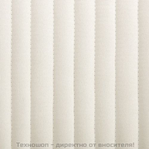 Трапезни столове, 2 бр, кремави, текстил