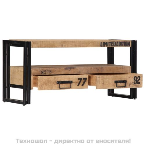ТВ шкаф, 100x30x45 см, мангово дърво масив