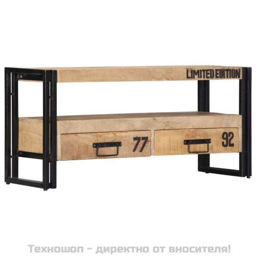 ТВ шкаф, 100x30x45 см, мангово дърво масив