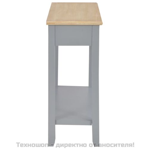 Конзолна маса, сива, 110x35x80 cм, дърво