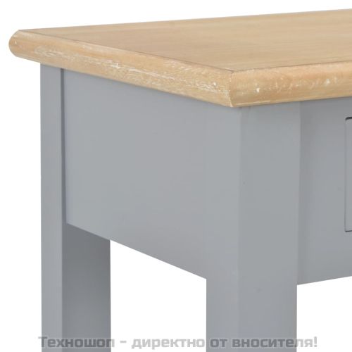 Конзолна маса, сива, 110x35x80 cм, дърво