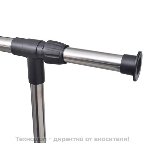 Регулируеми стойки за дрехи, 2 бр, 1 релса